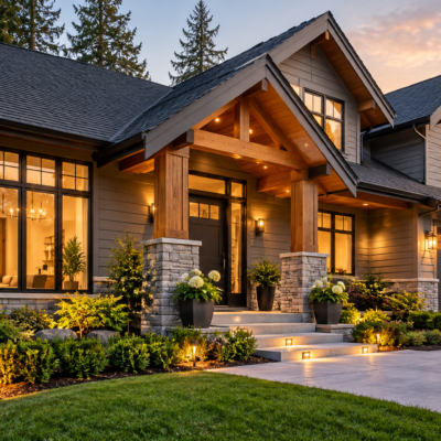 Modern Craftsman Home Exterior Makeover